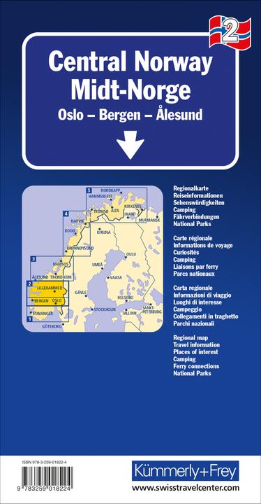 Produktbild Strassenkarte Norwegen (Deutsch, Hallwag/, Kümmerly+FreyAG, 2023)