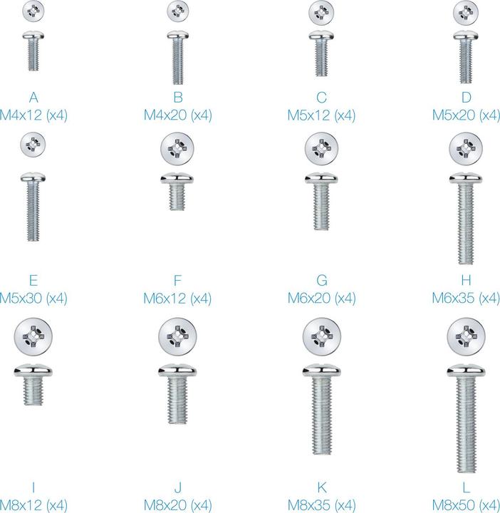 Nährwerte und Zutaten Tooq Technology Kit Montaje Universal Tooq Para Pantallas Con Tornilleria