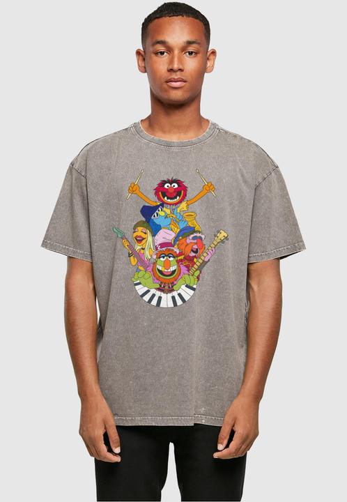 Produktbild Absolute Cult Muppets - Dr. Teeth and The Electric Mayhem Acid Washed Oversized Tee - 117321 (M)