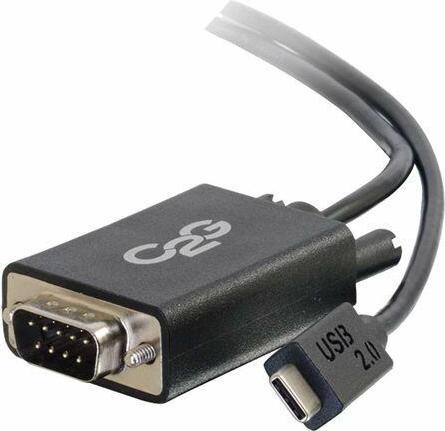 Image du produit C2G Câble adaptateur USB2.0 USB-C vers DB9 série RS232