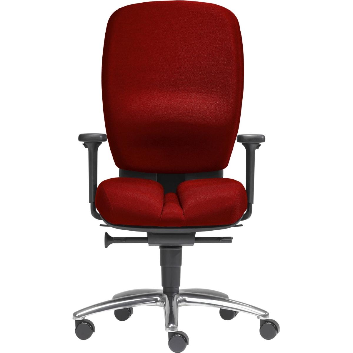 Sitwell, Bürostuhl, Büro-Drehstuhl Mister Office mit Armlehnen Alu-Fusskreuz rot