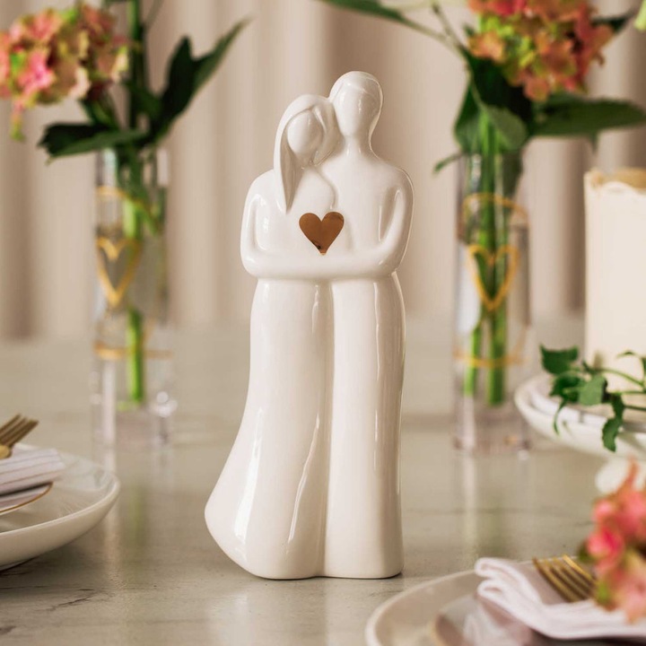 Immagine prodotto Leonardo Vaso Emozione Heart 17 cm, Oro/Trasparente (1 x, Ø 4,5 cm, 0.13 l)