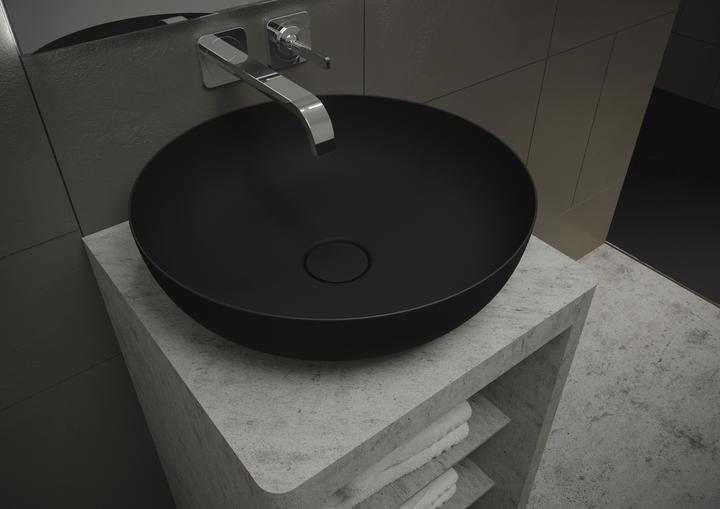 Actual product image Kaldewei Miena washbasin bowl, 3181, round, without overflow, diameter 380mm, 909406000 (502 mm, 481 mm)