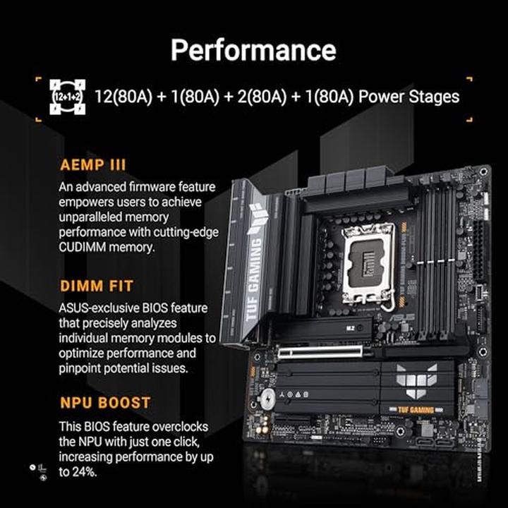 Produktbild ASUS TUF GAMING B860M-PLUS (Socket S1, Intel B860, mATX)