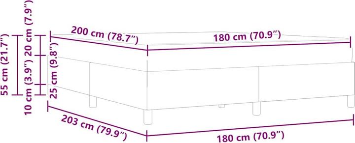 Image du produit vidaXL Modernes Bett (180 x 200 cm)