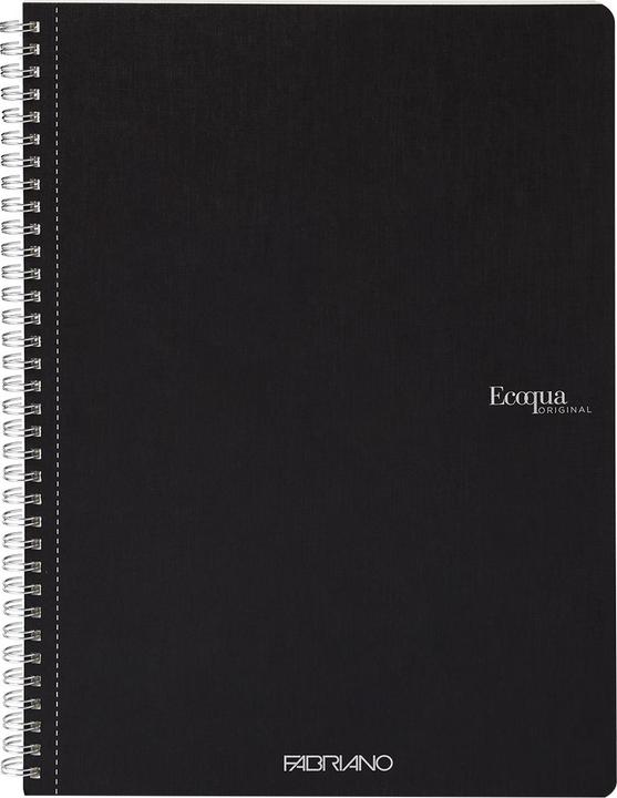 Actual product image Fabriano Heft EcoQua spiralgebunden liniert Nero (A4, Lined, Soft cover)