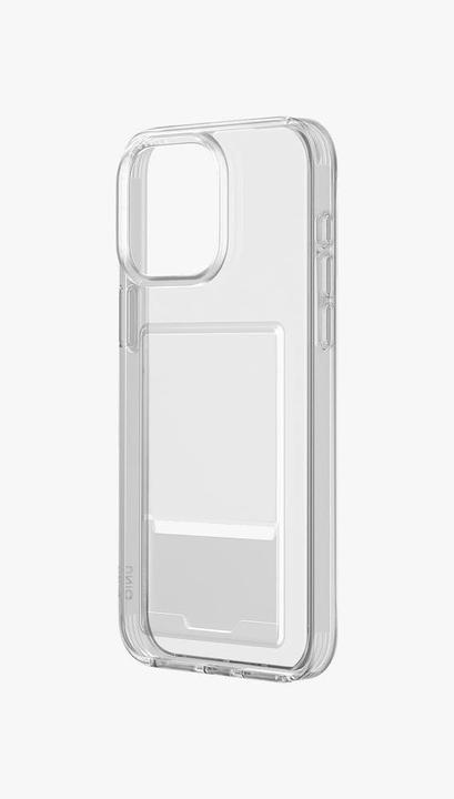 Actual product image Uniq etui Air Fender ID iPhone 15 Pro 6.1" nude transparent Cardslot (Apple iPhone 15 Pro)