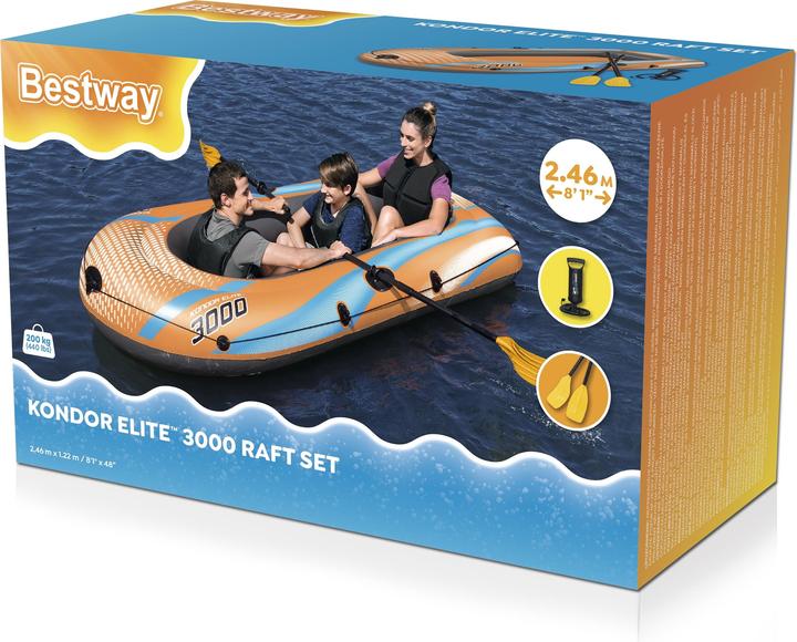 Productafbeelding Bestway Kondor Elite™ 3000 Opblaasbaar Vlot Set 2,46 m x 1,22 m (246 cm, 3 pers.)