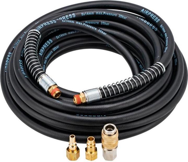 Actual product image Airpress Extension hose 10m 8x14mm 1/4 EURO nitrile, with quick coupling