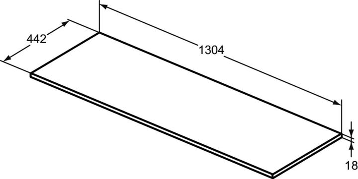 Immagine prodotto Ideal Standard Ideale Standard CONNECT Air console in legno, per basi mobili 1300mm E1147, 1304x442x18mm, 1304x442x