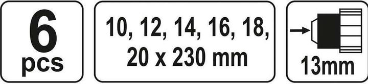 Productafbeelding Yato BOOR HOUT SET 6ST 1020MM (10, 12, 14, 16, 18, 20 mm)