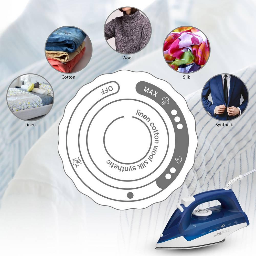 Thumbnail - Clatronic DB 3704, Bügeleisen, Blau, Weiss
