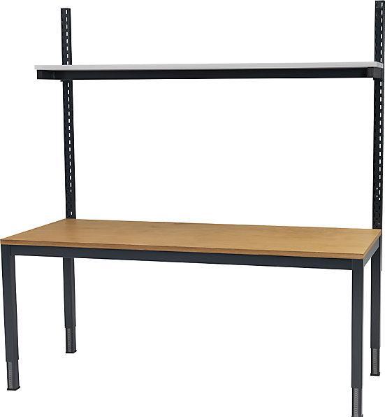 Actual product image eurokraft basic Height adjustable worktable with shelf (180 cm, 70 cm)