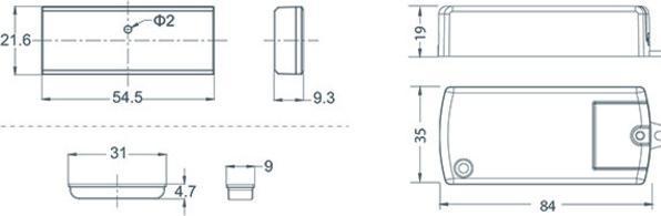 Produktbild L&S LED Magnet-Türkontaktschalter 12 V E-motion