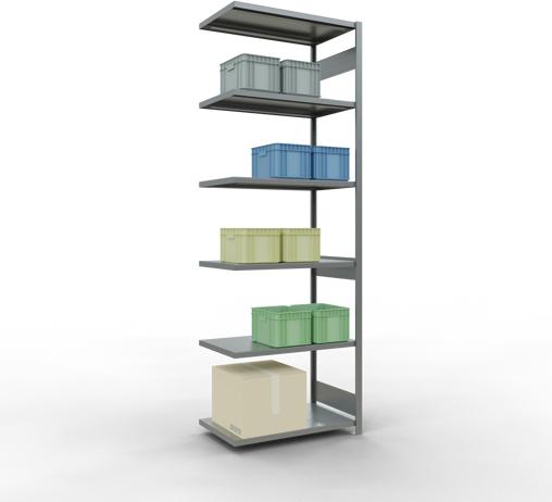 Actual product image Schulte Lagertechnik MULTIplus250 boltless add-on bay system with length bolts