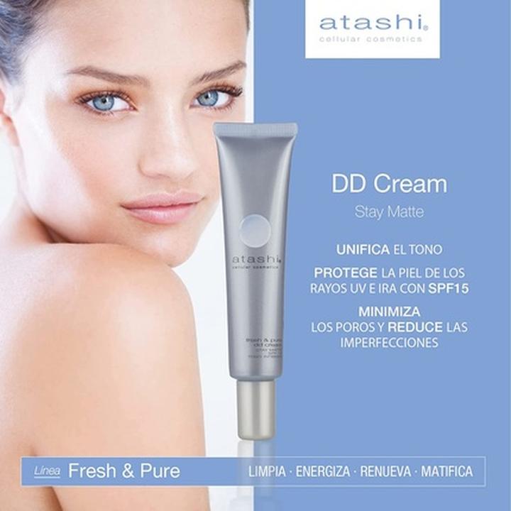 Actual product image Atashi DD Cream Stay Matte Moisturizing Cream with Color Lilac Blossom 40ml (40 ml, Tinted Day Cream)