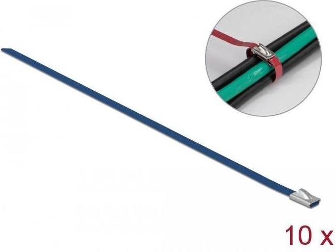 Produktbild Delock Edelstahlkabelbinder 400x4,6 10 Stk. (Kunststoffkabelbinder, 400 mm, 10 Stk.)