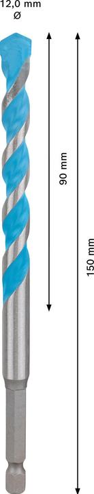 Actual product image Bosch Professional Zubehör Expert HEX-9 MultiConstruction drill, 12 x 90 x 150 mm (12 millimetres)