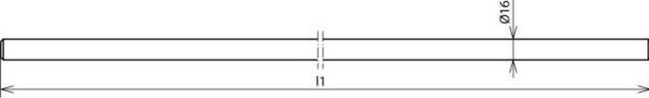 Actual product image Dehn 104903 Interception rod L=1000mm NIRO (V4A) 16mm