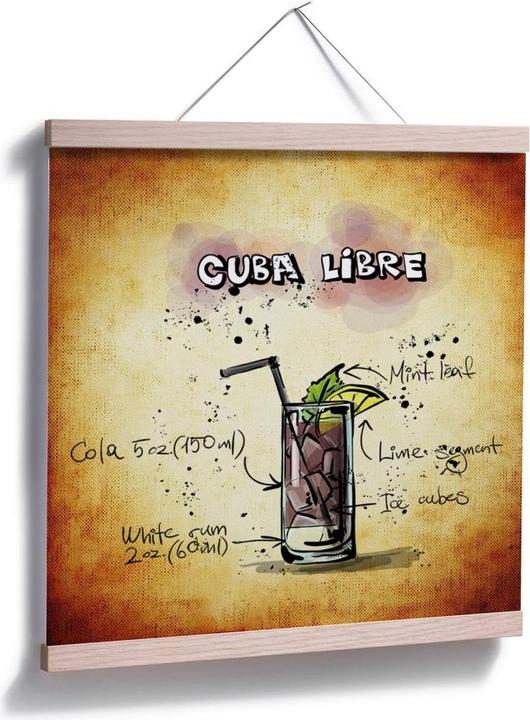 Immagine prodotto Trenddeko Cuba Libre - Ricetta (30 x 30 cm)