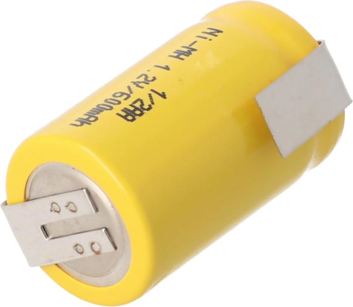 Actual product image AccuCell Akku 1/2AA mit Lötfahnen Z-Form (1 pcs., 600 mAh, Battery + charger)