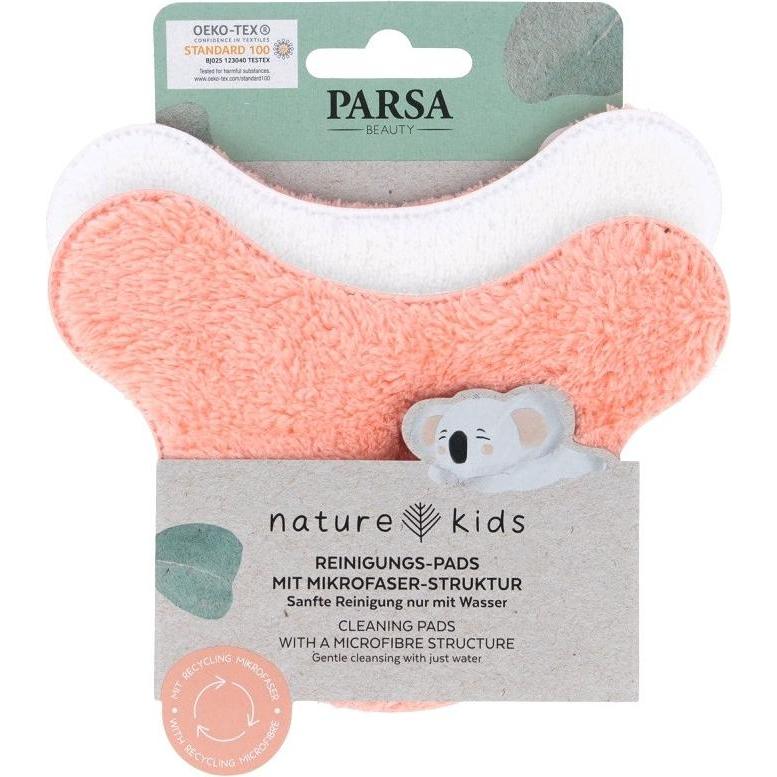 Thumbnail - Parsa Beauty, Babykörperpflege, PARSA Nature Kids Mikrofaser Pads Koala, weiss, lachs Recyceltes Mikrofaser OEKO-Tex