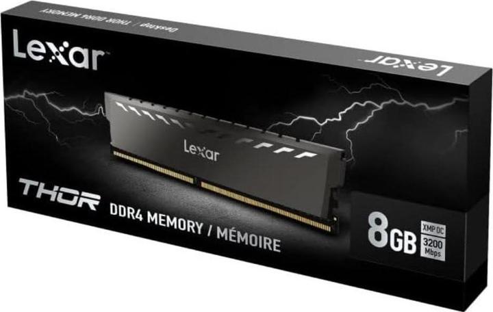 Actual product image Lexar D4 8GB 3200-19 THOR Gaming HS LEX (1 x 8GB, 3200 MHz, DDR4-RAM, DIMM)