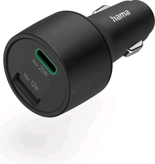 Produktbild Hama Kfz-Ladegerät, USB-C, USB-A, Power Delivery (PD)/Qualcomm®, 32Watt, Schwarz