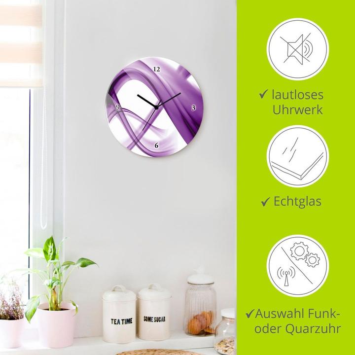 Image du produit Artland Horloge murale Composition abstraite (violet) (30 cm)