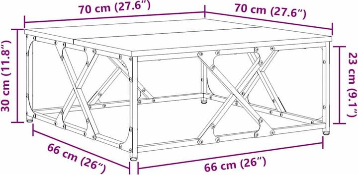 Immagine prodotto vidaXL Couchtisch (70 x 70 x 30 cm)