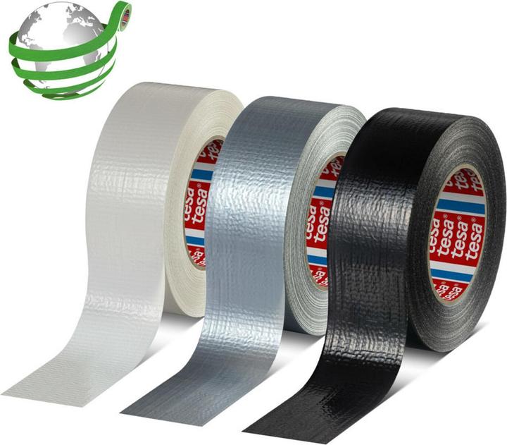 Actual product image tesa Duct tape, 50mx100mm, with recycled backing, silver-grey (100 mm)