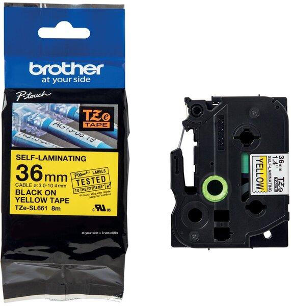 Actual product image Brother Writing tape TZe laminated (3.60 cm, Yellow)