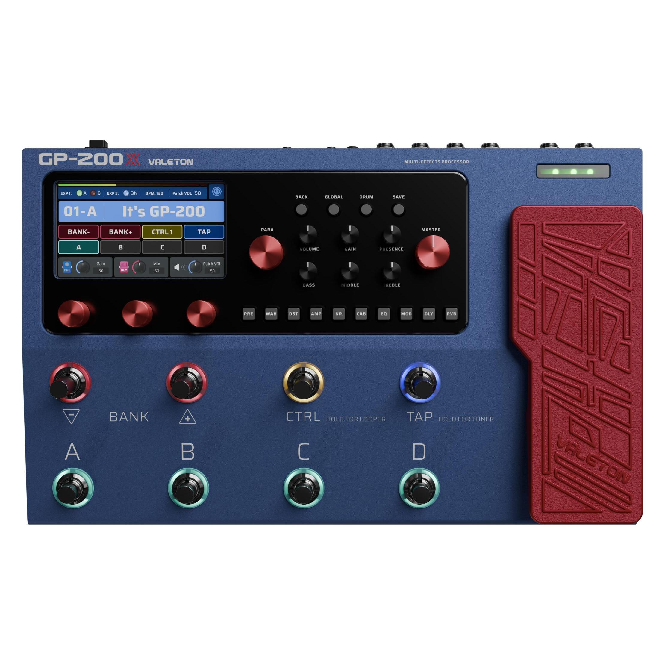 Valeton Gp-200X 10th Anniversary (Bass, Gitarre), Effektpedal, Blau
