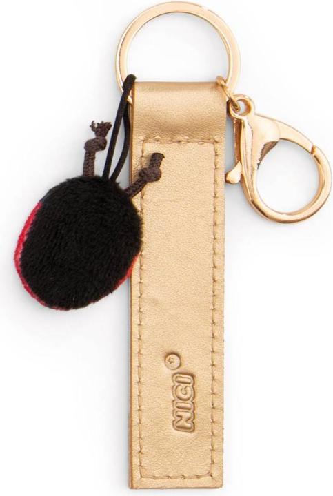 Actual product image Magni NICI Schlüsselanhänger Glückskäfer Kunstlederband mit Marienkäfer gold 10cm
