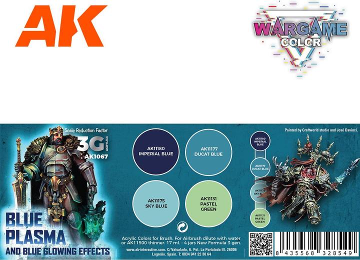 Productafbeelding AK Interactive Ak Set de Peinture - Oorlogsspelset : Blauw plasma en gloeiende effecten
