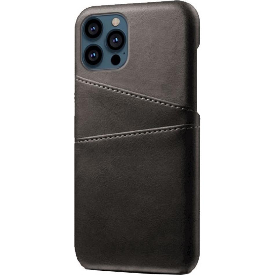 Thumbnail - Screenguard Apple iPhone 13 Pro CardCaddy Leder Backcase mit Kartenfächern (Apple iPhone 13 Pro), Smartphone Hülle, Schw...