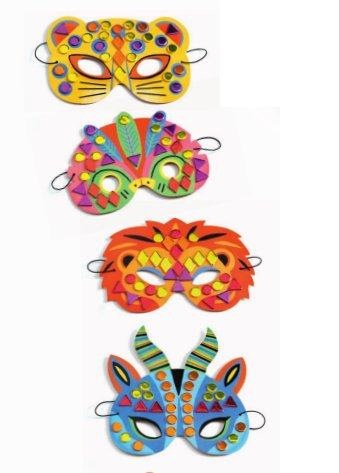 Actual product image Djeco Mosaic masks jungle animals