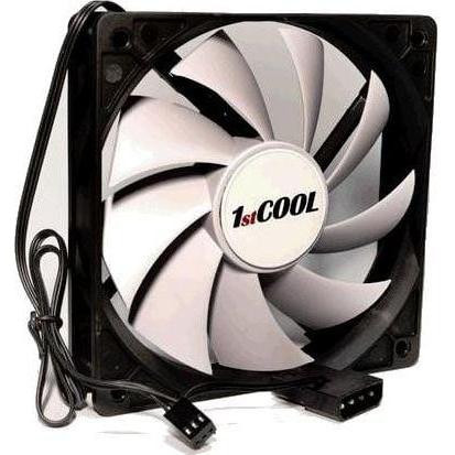 1st Cool 1stCOOL silent F-12 fan (120 mm, 1 x), PC Lüfter, Schwarz, Weiss
