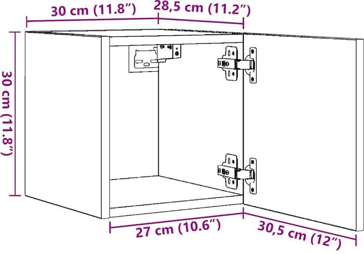 Produktbild VidaXL Dalton (30.5 x 30 x 30 cm)