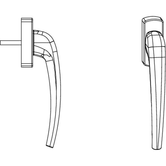 Thumbnail - Maco, Möbelgriff, SKB-Z Drehgriff innen, VK 8x40 mm, Aluminium silber eloxiert