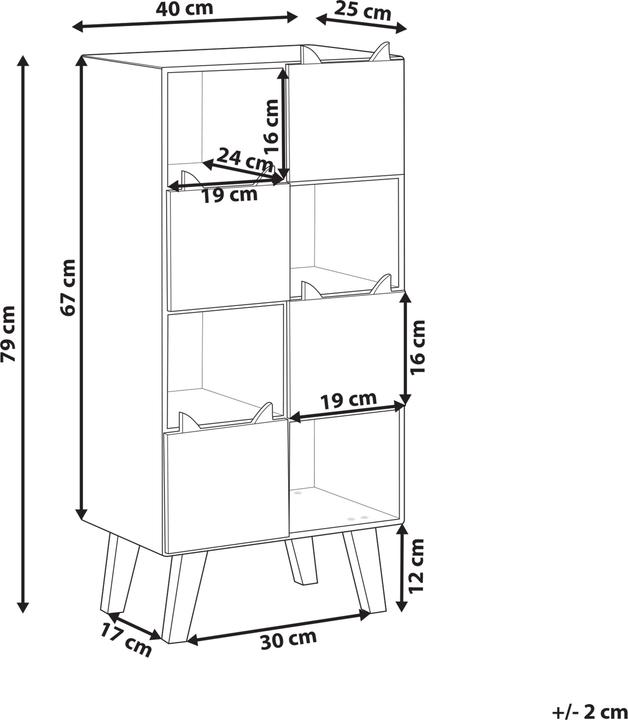 Nährwerte und Zutaten Beliani Rupert (40 x 25 x 79 cm)