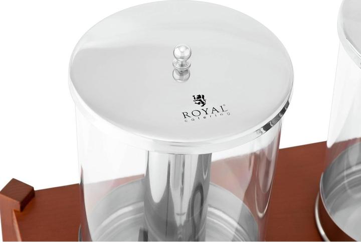 Actual product image Royal Catering Juice Dispenser - 2 x 7 L - cooling system - dark wood frame