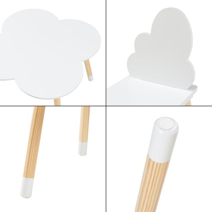 Actual product image En.Casa Kindersitzgruppe Epim mit Wolkendesign Weiss (Child seating group)