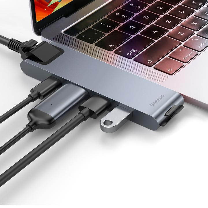 Produktbild Baseus USB Dual-C Hub (USB-C, 7 Ports)