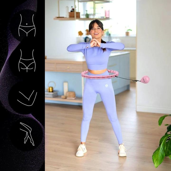 Produktbild HMS Hula Hoop con Nodi e Peso - Rosa (190 g)
