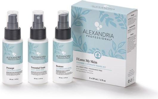 Image du produit Alexandria I Love My Skin Cleanse & Hydrate Travel Kit 3 x 59 ml (Set soin capillaire)