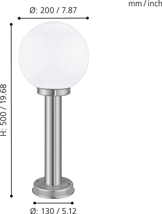 Actual product image EGLO Base / path light NISIA 1 E27 (0 lm, E27, IP44)