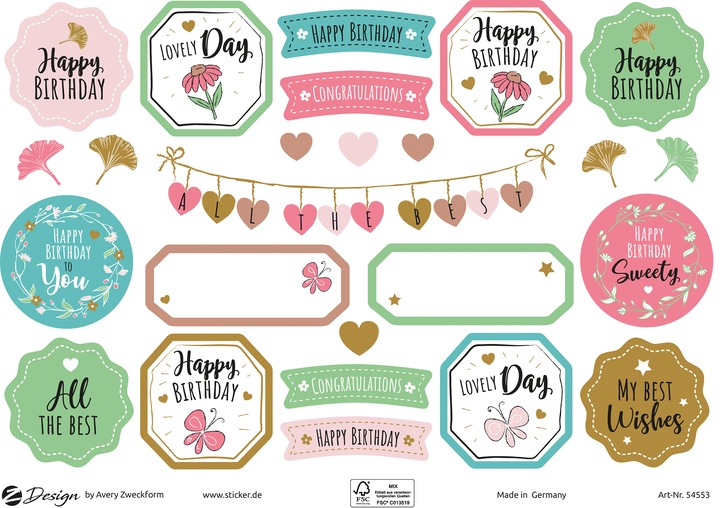 Produktbild Avery Deko Sticker