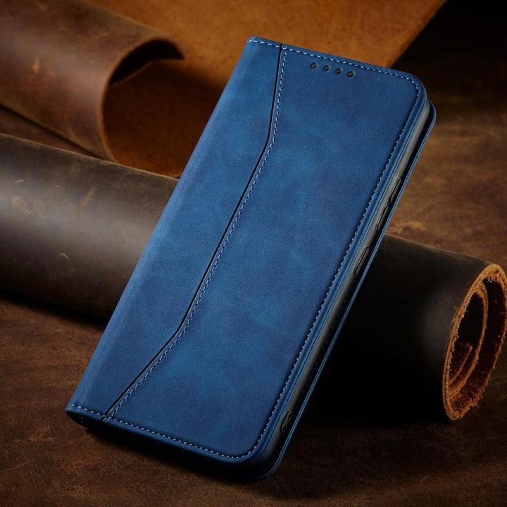 Actual product image Hurtel Magnet Fancy Case for Samsung Galaxy S23 Ultra Cover with Flip Wallet Stand Blue (Samsung Galaxy S23 Ultra)