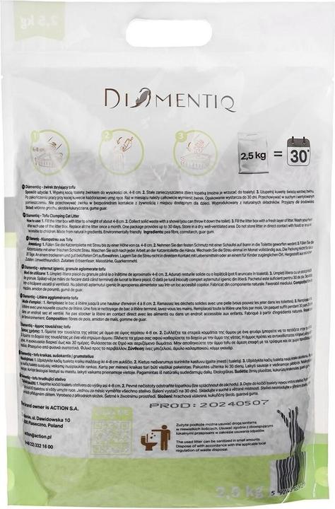 Produktbild Diamentiq Tofu Cat Litter (Klumpend, Nicht staubend, Biologisch abbaubar, 2.50 kg)